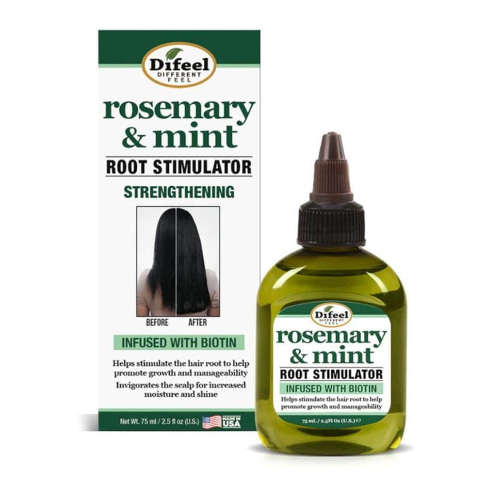 Difeel Rosemary and Mint Root Stimulator With Biotin Hair Growth Scalp Treatment, 2.5 Oz